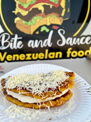 Bite and Sauce food truck logo