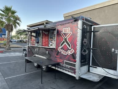 303 In The Cut food truck logo