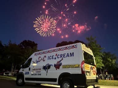 C&C Ice Cream Truck food truck logo