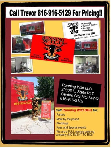 Running Wild Barbeque Style food truck logo