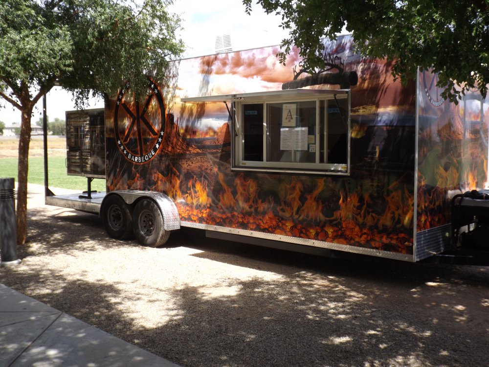K Star BBQ food truck logo
